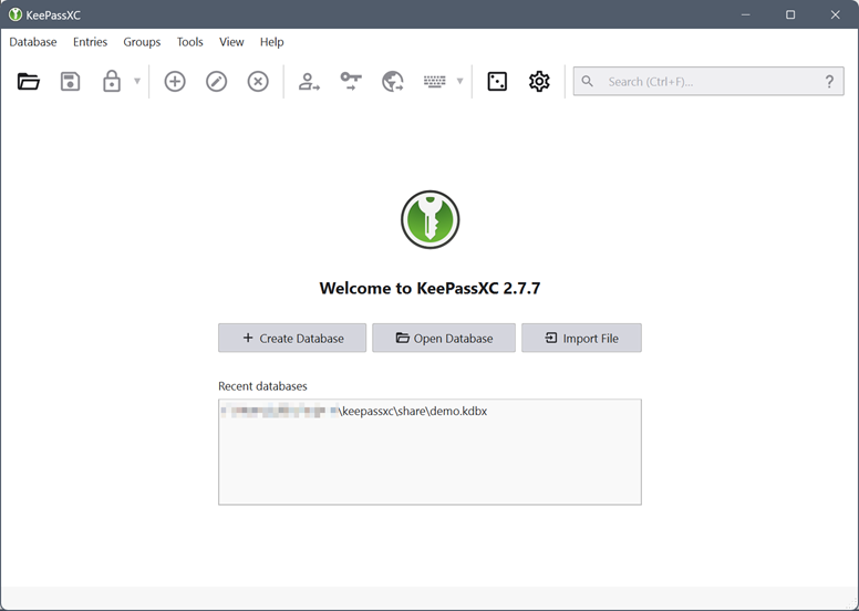 Welcome Screen